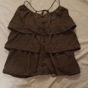 NWT AKA New York Tiered Ruffled Cami Camisole  S